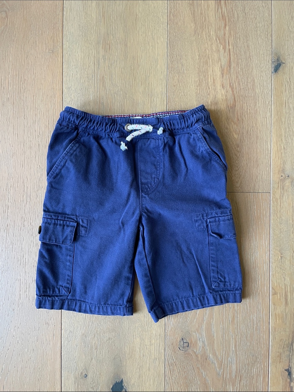 Mini Boden Navy Cargo Shorts with Drawstring